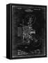 PP1000-Black Grunge Projecting Kinetoscope Patent Poster-Cole Borders-Framed Stretched Canvas