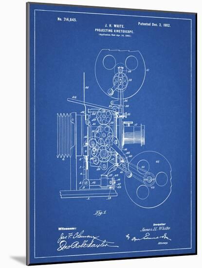 PP1000-Blueprint Projecting Kinetoscope Patent Poster-Cole Borders-Mounted Giclee Print