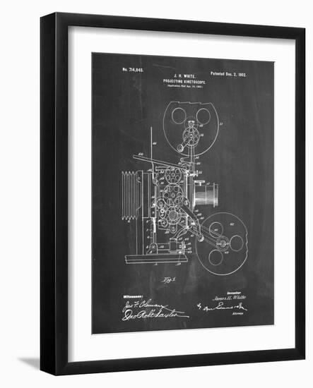 PP1000-Chalkboard Projecting Kinetoscope Patent Poster-Cole Borders-Framed Giclee Print
