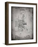 PP1000-Faded Grey Projecting Kinetoscope Patent Poster-Cole Borders-Framed Giclee Print