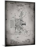 PP1000-Faded Grey Projecting Kinetoscope Patent Poster-Cole Borders-Mounted Giclee Print