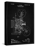 PP1000-Vintage Black Projecting Kinetoscope Patent Poster-Cole Borders-Stretched Canvas