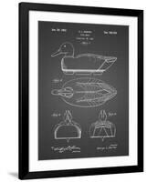 PP1001-Black Grid Propelled Duck Decoy Patent Poster-Cole Borders-Framed Giclee Print