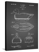 PP1001-Black Grid Propelled Duck Decoy Patent Poster-Cole Borders-Stretched Canvas