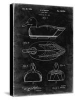 PP1001-Black Grunge Propelled Duck Decoy Patent Poster-Cole Borders-Stretched Canvas