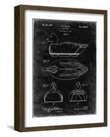 PP1001-Black Grunge Propelled Duck Decoy Patent Poster-Cole Borders-Framed Giclee Print