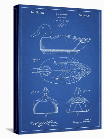 PP1001-Blueprint Propelled Duck Decoy Patent Poster-Cole Borders-Stretched Canvas