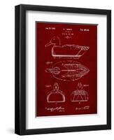 PP1001-Burgundy Propelled Duck Decoy Patent Poster-Cole Borders-Framed Giclee Print