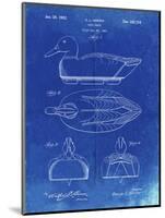 PP1001-Faded Blueprint Propelled Duck Decoy Patent Poster-Cole Borders-Mounted Giclee Print