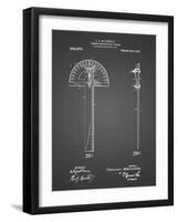 PP1002-Black Grid Protractor T-Square Patent Poster-Cole Borders-Framed Giclee Print