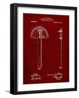 PP1002-Burgundy Protractor T-Square Patent Poster-Cole Borders-Framed Giclee Print