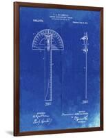 PP1002-Faded Blueprint Protractor T-Square Patent Poster-Cole Borders-Framed Premium Giclee Print