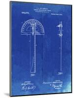 PP1002-Faded Blueprint Protractor T-Square Patent Poster-Cole Borders-Mounted Giclee Print