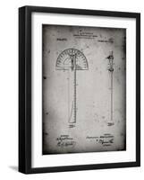 PP1002-Faded Grey Protractor T-Square Patent Poster-Cole Borders-Framed Giclee Print