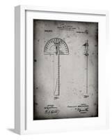 PP1002-Faded Grey Protractor T-Square Patent Poster-Cole Borders-Framed Giclee Print