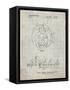 PP1003-Antique Grid Parchment Pumpkin Patent Poster-Cole Borders-Framed Stretched Canvas