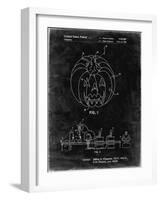 PP1003-Black Grunge Pumpkin Patent Poster-Cole Borders-Framed Giclee Print