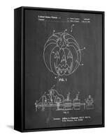 PP1003-Chalkboard Pumpkin Patent Poster-Cole Borders-Framed Stretched Canvas