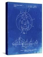 PP1003-Faded Blueprint Pumpkin Patent Poster-Cole Borders-Stretched Canvas