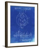 PP1003-Faded Blueprint Pumpkin Patent Poster-Cole Borders-Framed Giclee Print