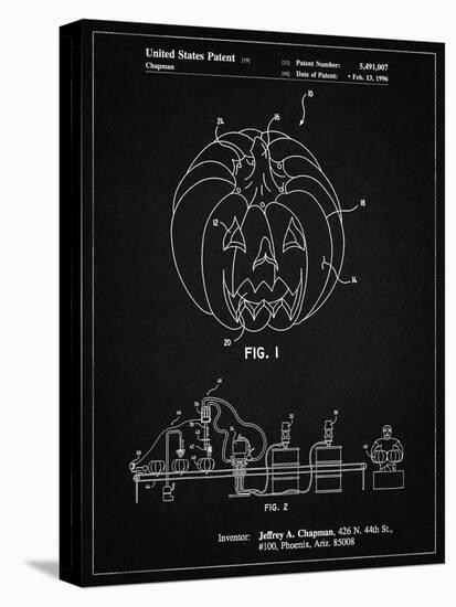 PP1003-Vintage Black Pumpkin Patent Poster-Cole Borders-Stretched Canvas