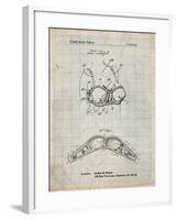 PP1004-Antique Grid Parchment Push-up Bra Patent Poster-Cole Borders-Framed Giclee Print