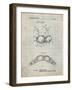 PP1004-Antique Grid Parchment Push-up Bra Patent Poster-Cole Borders-Framed Giclee Print