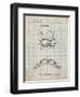 PP1004-Antique Grid Parchment Push-up Bra Patent Poster-Cole Borders-Framed Giclee Print