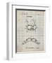 PP1004-Antique Grid Parchment Push-up Bra Patent Poster-Cole Borders-Framed Giclee Print