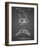 PP1004-Black Grid Push-up Bra Patent Poster-Cole Borders-Framed Giclee Print