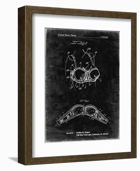 PP1004-Black Grunge Push-up Bra Patent Poster-Cole Borders-Framed Giclee Print