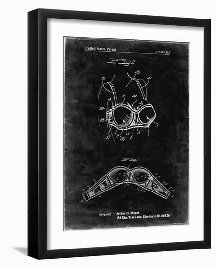 PP1004-Black Grunge Push-up Bra Patent Poster-Cole Borders-Framed Giclee Print