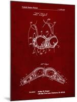 PP1004-Burgundy Push-up Bra Patent Poster-Cole Borders-Mounted Giclee Print