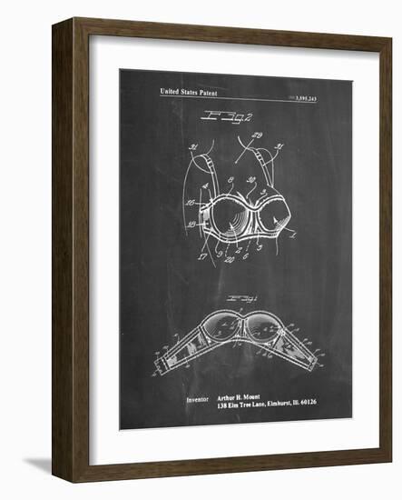PP1004-Chalkboard Push-up Bra Patent Poster-Cole Borders-Framed Giclee Print