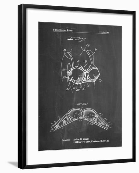 PP1004-Chalkboard Push-up Bra Patent Poster-Cole Borders-Framed Giclee Print