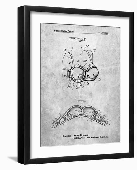 PP1004-Slate Push-up Bra Patent Poster-Cole Borders-Framed Giclee Print