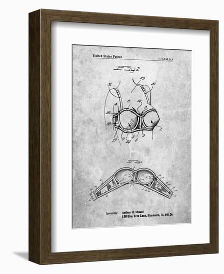 PP1004-Slate Push-up Bra Patent Poster-Cole Borders-Framed Giclee Print