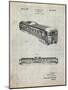 PP1006-Antique Grid Parchment Railway Passenger Car Patent Poster-Cole Borders-Mounted Giclee Print