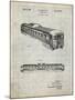 PP1006-Antique Grid Parchment Railway Passenger Car Patent Poster-Cole Borders-Mounted Giclee Print