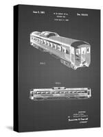 PP1006-Black Grid Railway Passenger Car Patent Poster-Cole Borders-Stretched Canvas
