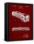 PP1006-Burgundy Railway Passenger Car Patent Poster-Cole Borders-Framed Stretched Canvas