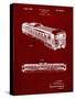 PP1006-Burgundy Railway Passenger Car Patent Poster-Cole Borders-Stretched Canvas