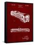 PP1006-Burgundy Railway Passenger Car Patent Poster-Cole Borders-Framed Stretched Canvas