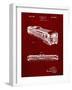 PP1006-Burgundy Railway Passenger Car Patent Poster-Cole Borders-Framed Giclee Print