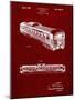 PP1006-Burgundy Railway Passenger Car Patent Poster-Cole Borders-Mounted Giclee Print