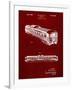 PP1006-Burgundy Railway Passenger Car Patent Poster-Cole Borders-Framed Giclee Print