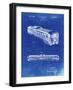 PP1006-Faded Blueprint Railway Passenger Car Patent Poster-Cole Borders-Framed Giclee Print