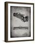 PP1006-Faded Grey Railway Passenger Car Patent Poster-Cole Borders-Framed Giclee Print