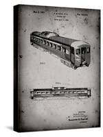 PP1006-Faded Grey Railway Passenger Car Patent Poster-Cole Borders-Stretched Canvas
