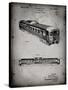 PP1006-Faded Grey Railway Passenger Car Patent Poster-Cole Borders-Stretched Canvas